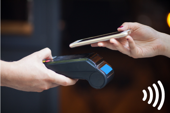 image of someone using tap to pay